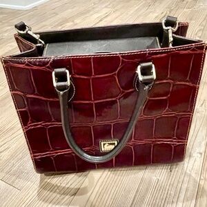 Dooney & Bourke Janine Crocodile Embossed Vintage Handbag